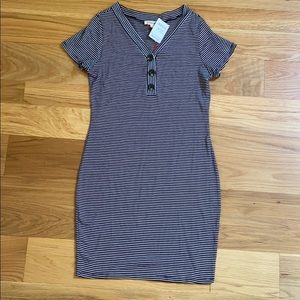 Striped bodycon dress